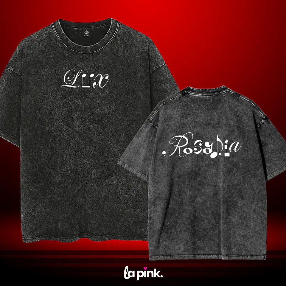 Polera Rosalía LUX Tour Chile 2026 – Diseños exclusivos - 10 Acid wash Doble Estampado 1