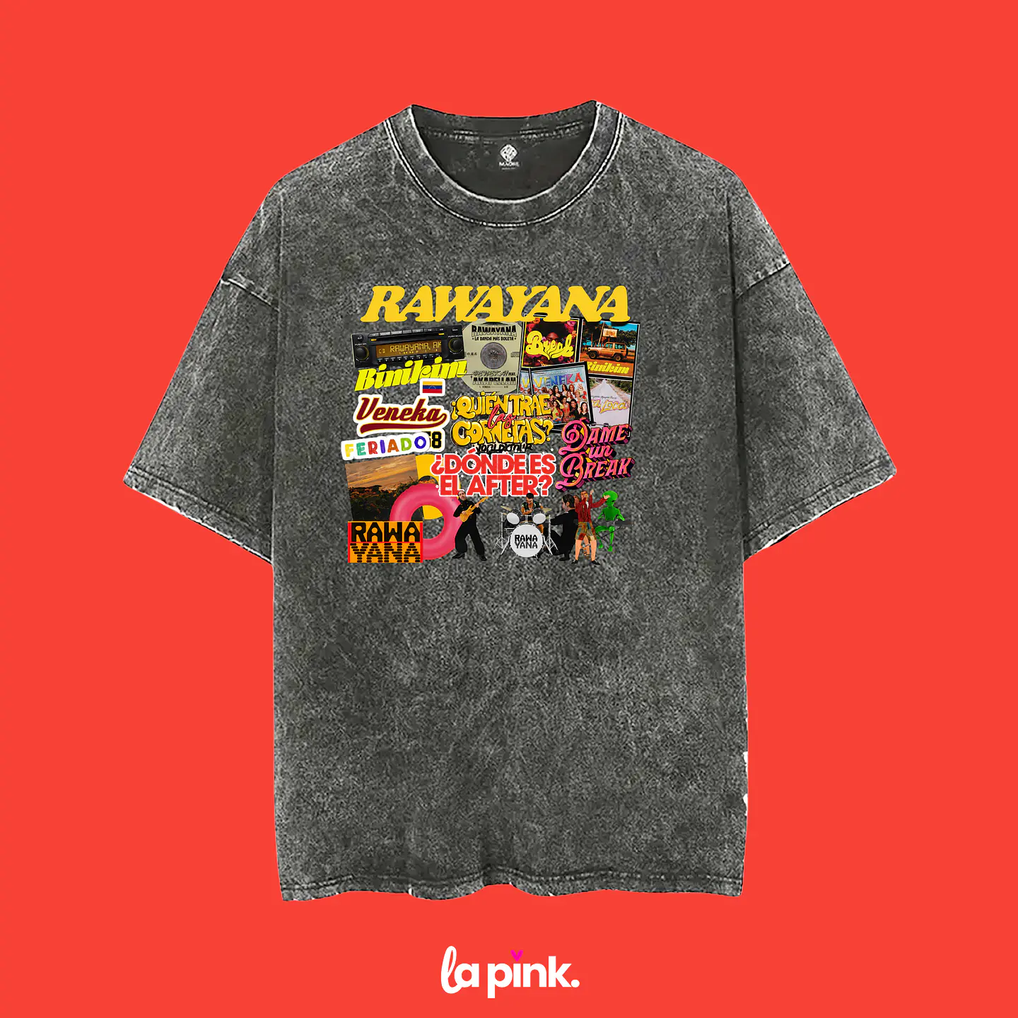 Polera Rawayana Donde es el after 2026 – Diseños exclusivos - Fan Merch - 2 Acid wash 2
