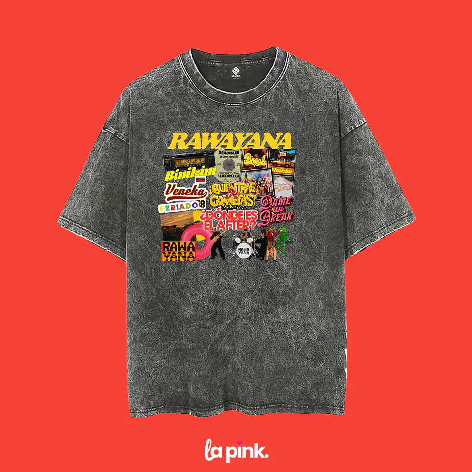 Polera Rawayana Donde es el after 2026 – Diseños exclusivos - Fan Merch - 2 Acid wash 2