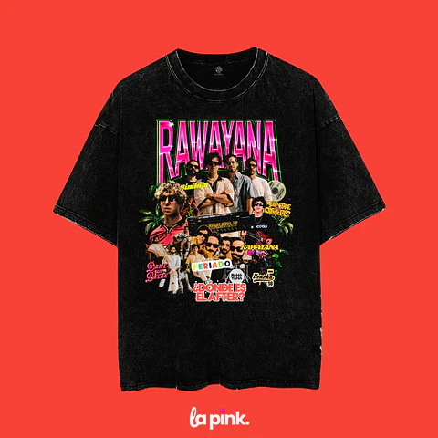 Polera Rawayana Donde es el after 2026 – Diseños exclusivos - Fan Merch - 6 Acid wash