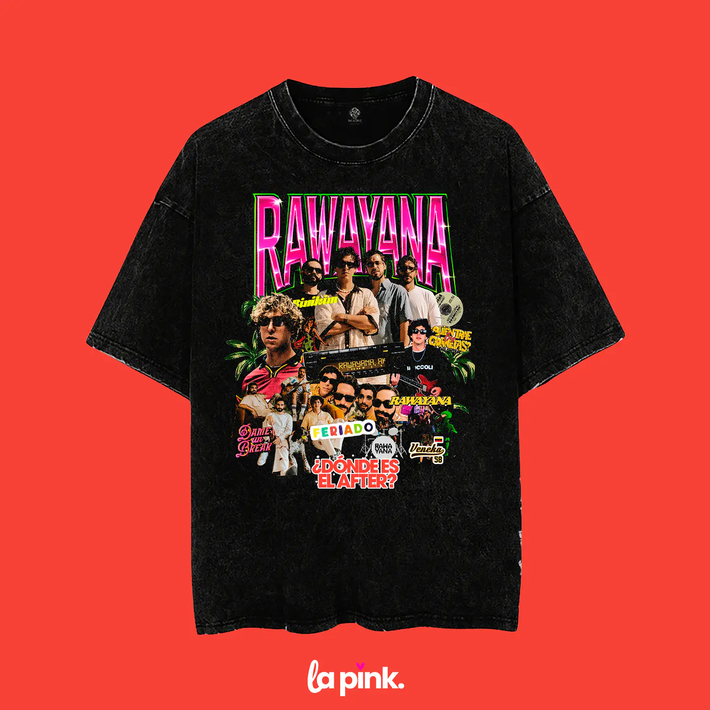 Polera Rawayana Donde es el after 2026 – Diseños exclusivos - Fan Merch - 6 Acid wash 1