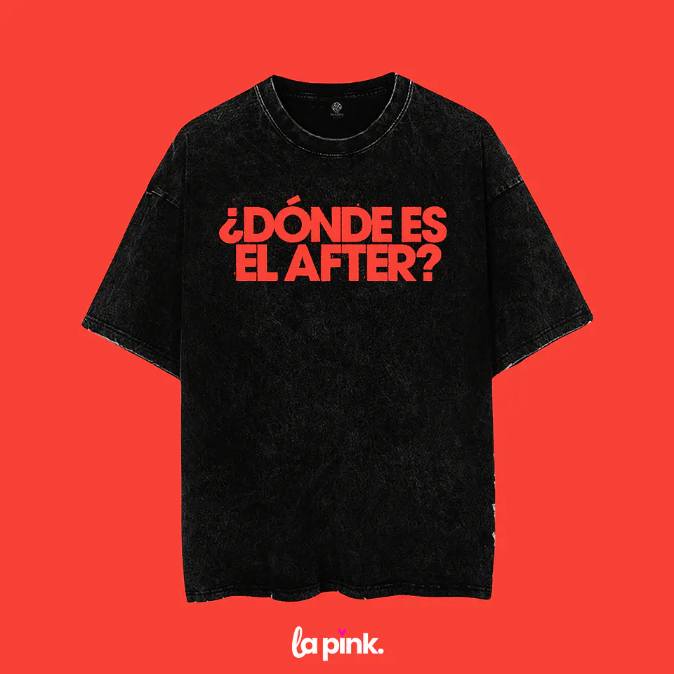 Polera Rawayana Donde es el after 2026 – Diseños exclusivos - Fan Merch - 9 Acid wash Doble Estampado 3