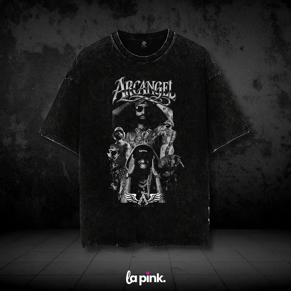 Polera Arcángel La 8va Maravilla 2026 – Diseños exclusivos - 1 Acid Wash 1