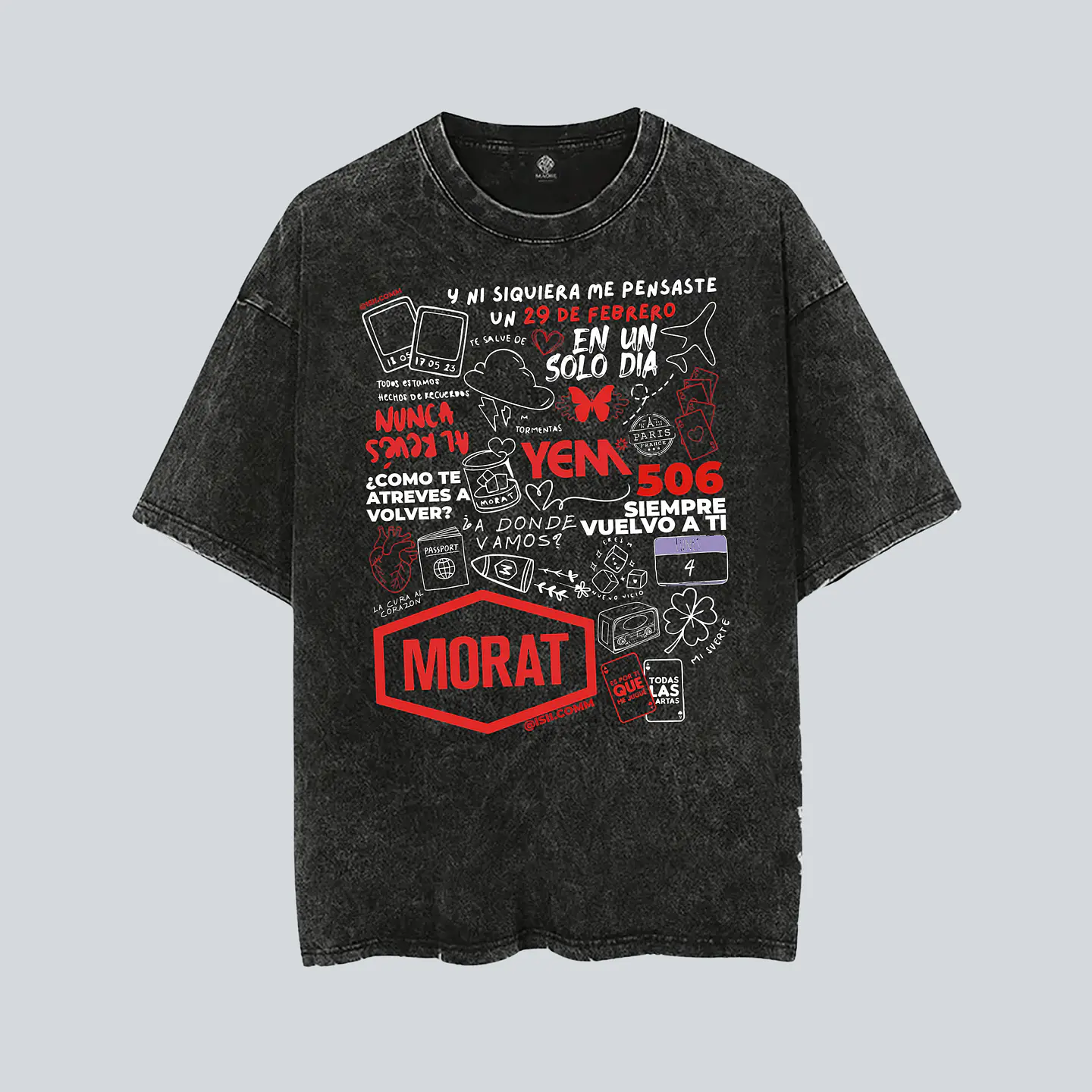 Polera Morat Ya es Mañana 2026 Diseños exclusivos Modelo 02 Acid wash 1