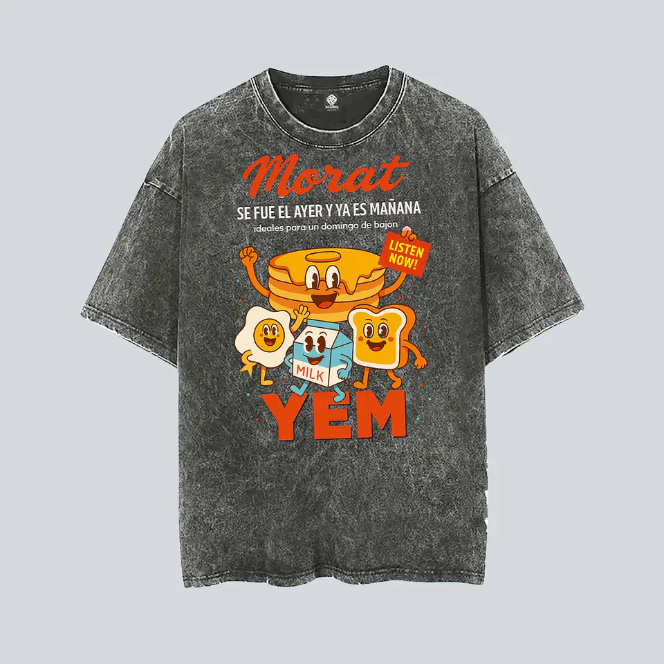Polera Morat Ya es Mañana 2026 Diseños exclusivos Modelo 05 Acid wash 2