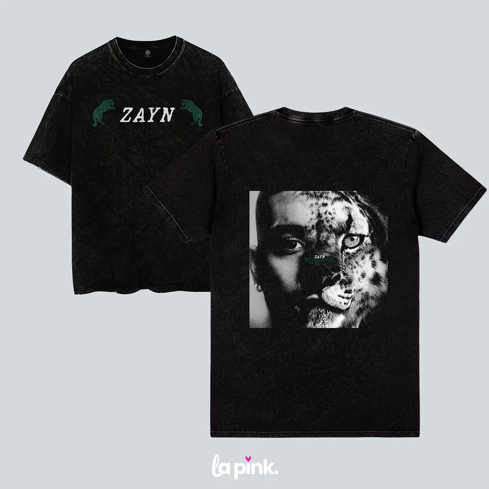 Polera ZAYN Malik Chile 2026 | The Konnakol Tour Santiago 9  Acid Wash Doble Estampado 1