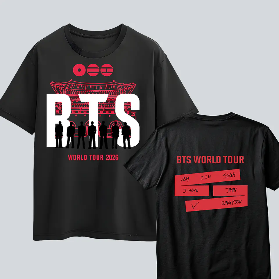 Polera BTS Arirang - Diseños Exclusivos K-pop 25 - 100% Algodón- Doble estampado 1
