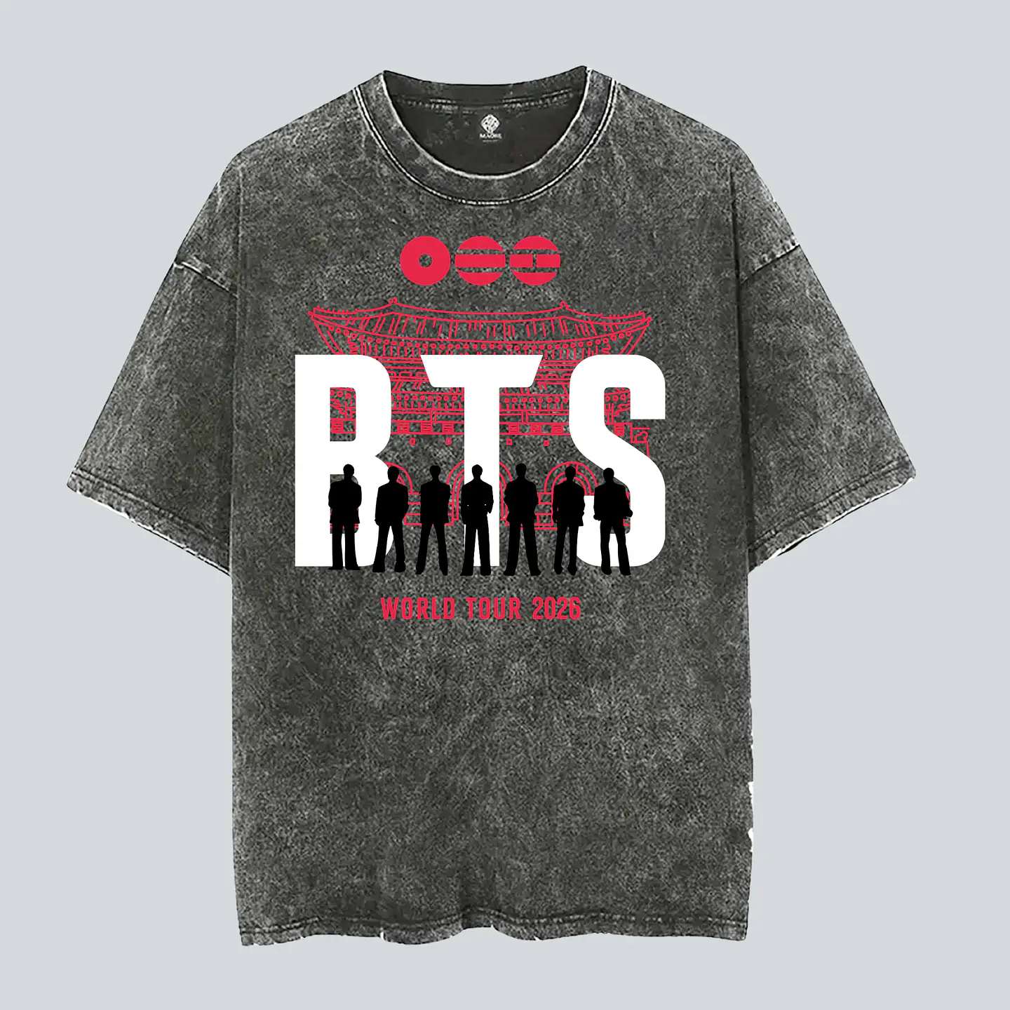 Polera BTS - Diseños Exclusivos K-pop 25 100% Algodón- Acid Wash -Doble estampado 4
