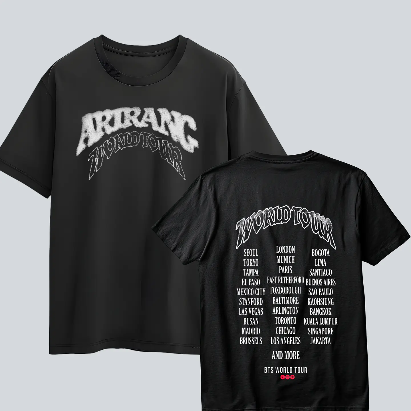 Polera BTS Arirang - Diseños Exclusivos K-pop 26 - 100% Algodón- Doble estampado- ARIRANG WORLD TOUR 1