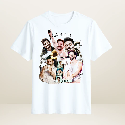 Polera Camilo Chile 2026 Diseños Exclusivos 2 Blanco | Worldwide Tour