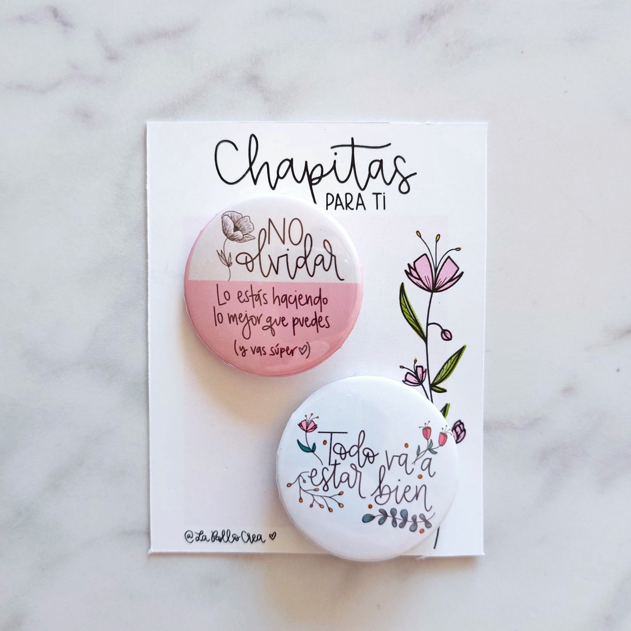 Chapitas Frases No olvidar