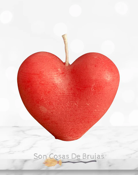 Vela Corazón Rojo - 5 x 5 cm aprox.