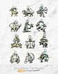 Charms, Set 12 Signos Zodiacales  - Miniatura 1