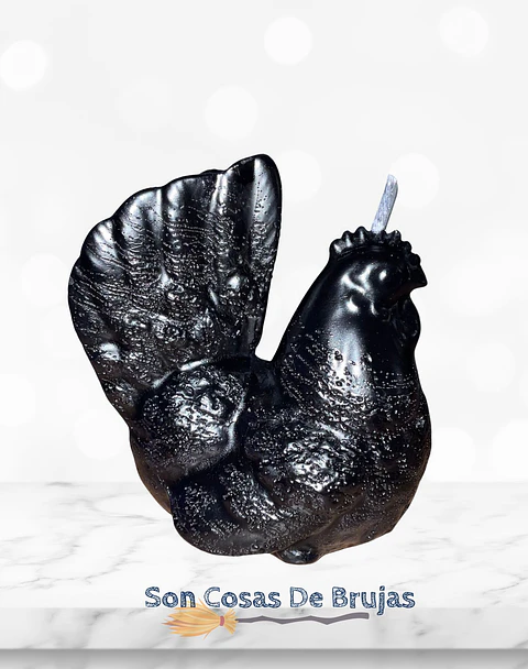 Vela Gallina Negra - 9 x 8 x 5 cm aprox.