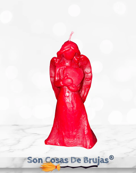 Vela Ángel Rojo - 11 x 5,5 cm aprox.