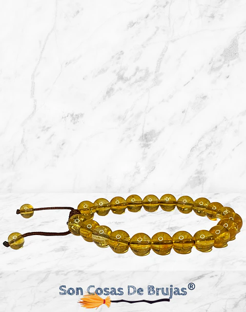 Pulsera ajustable Citrino - 8 mm 