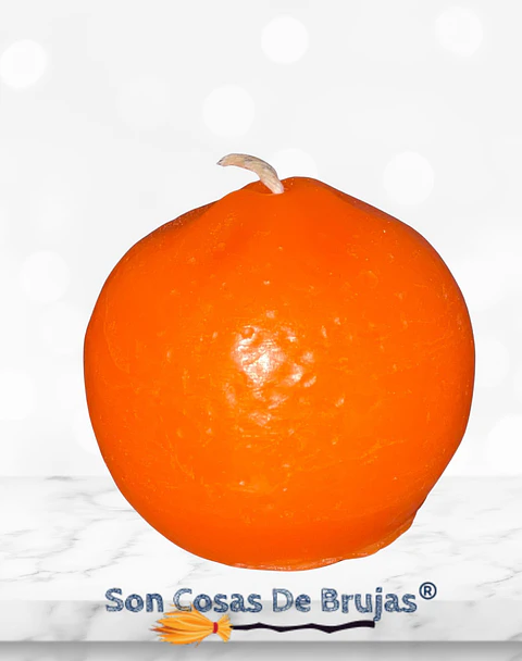 Vela Mandarina - 5 x 5 cm aprox