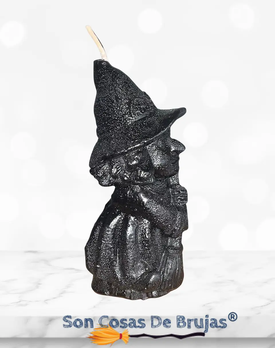 Vela Bruja Negra - 9,7 x 4,7 cm aprox. 2