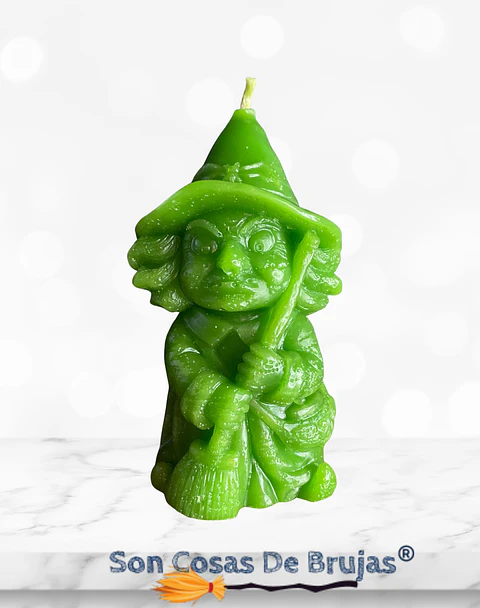 Vela Bruja Verde - 9,7 x 4,7 cm aprox.
