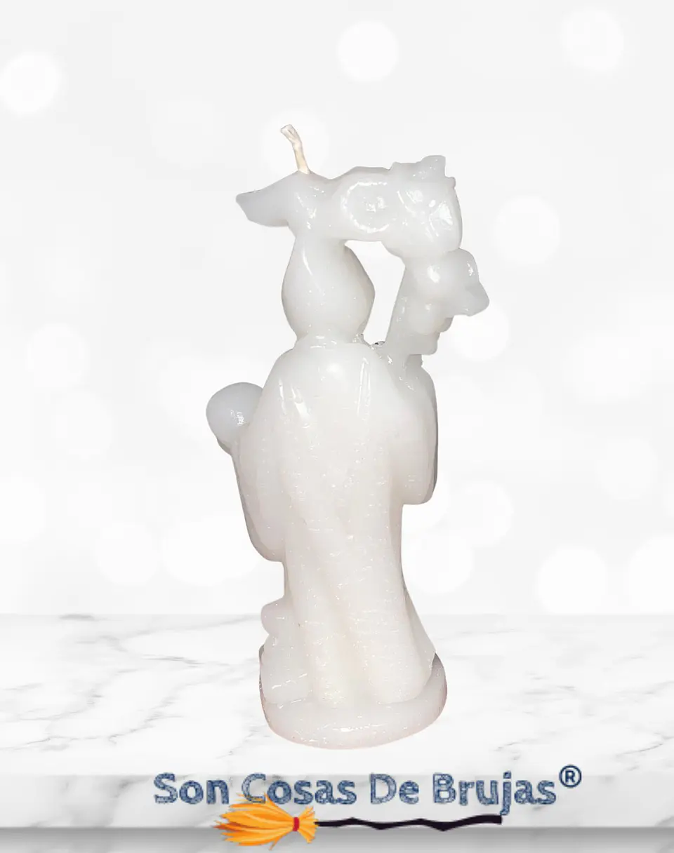 Vela Santa Muerte Blanca - 12 x 5 cm aprox. 3