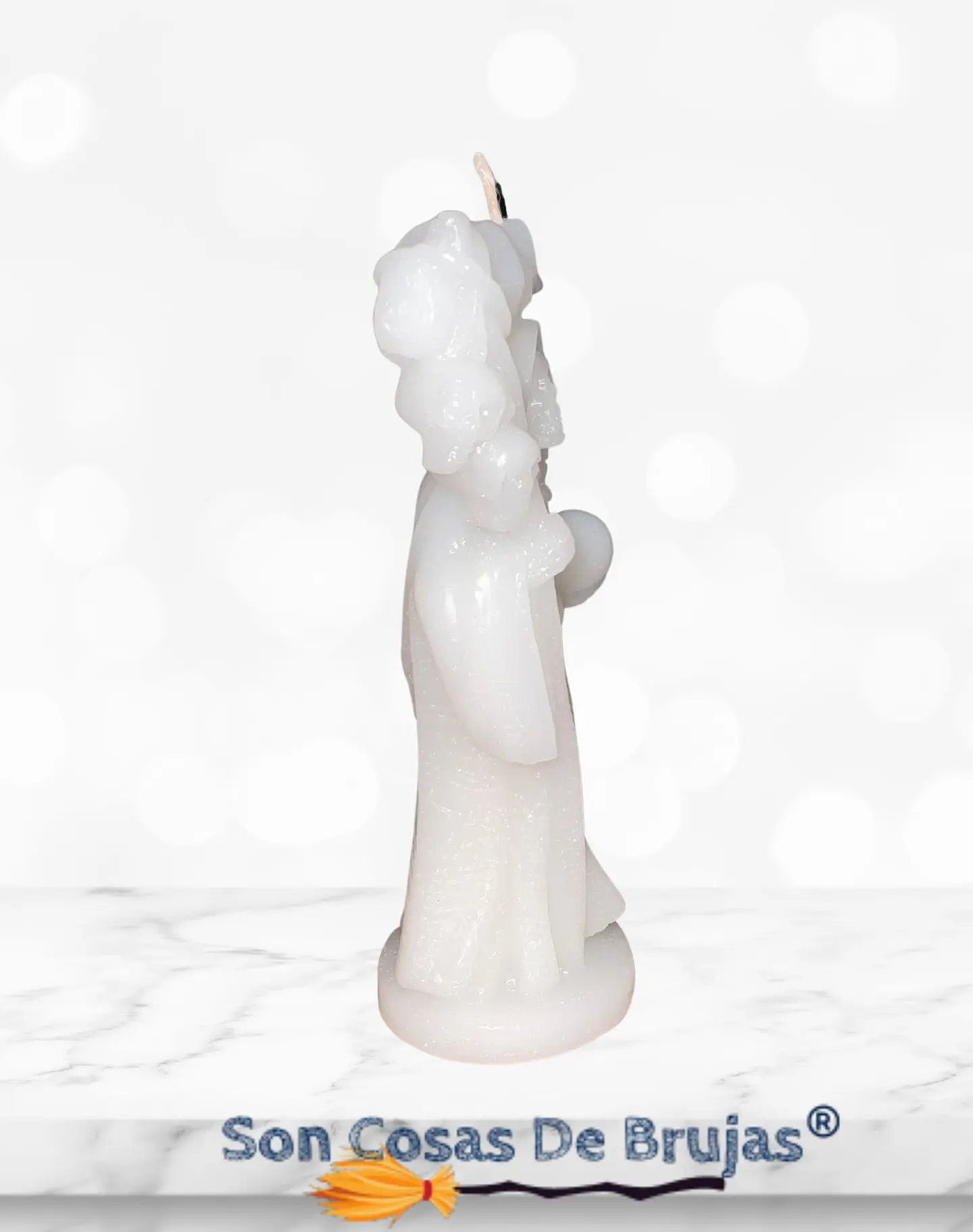 Vela Santa Muerte Blanca - 12 x 5 cm aprox. 2