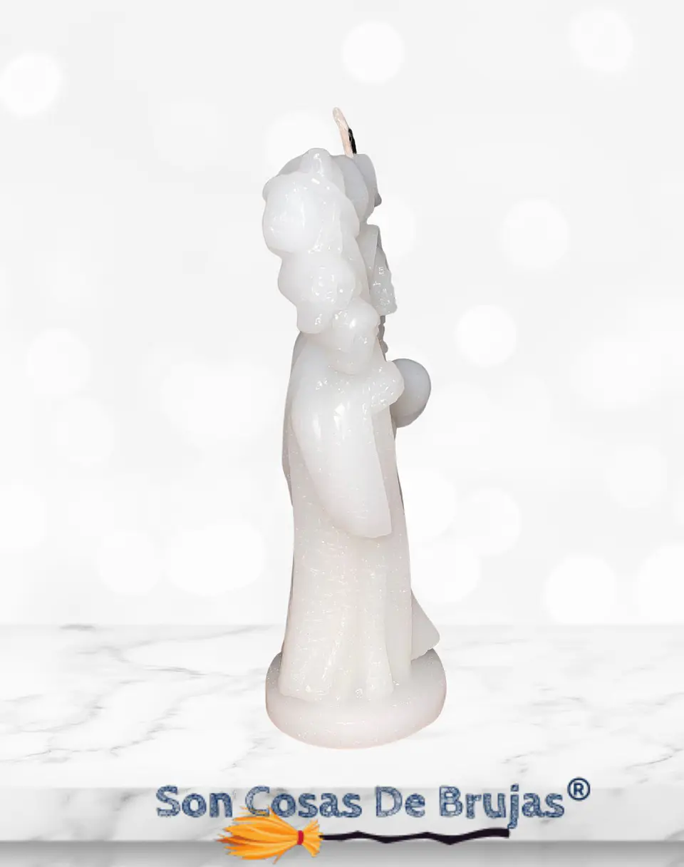 Vela Santa Muerte Blanca - 12 x 5 cm aprox. 2