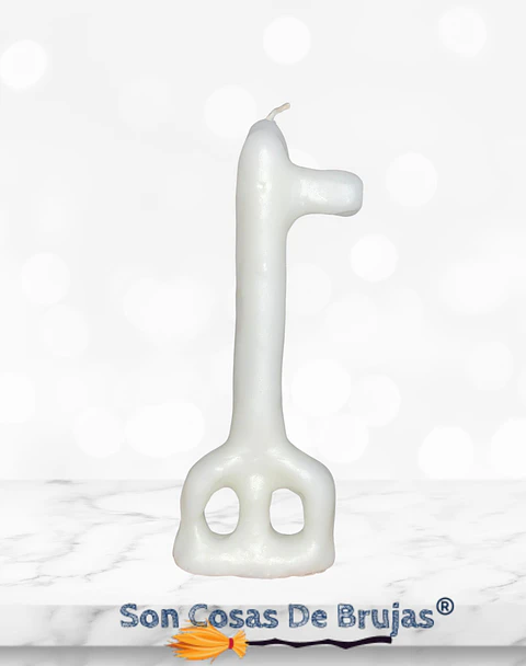 Vela LLave Blanca - 12,5 cm aprox. 