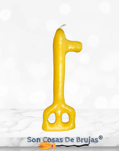 Vela Llave Amarilla - 12,5 cm aprox. 