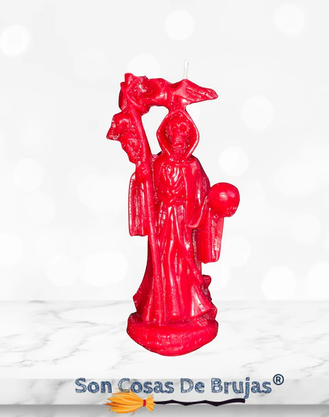 Vela Santa Muerte Roja - 12 x 5 cm aprox.