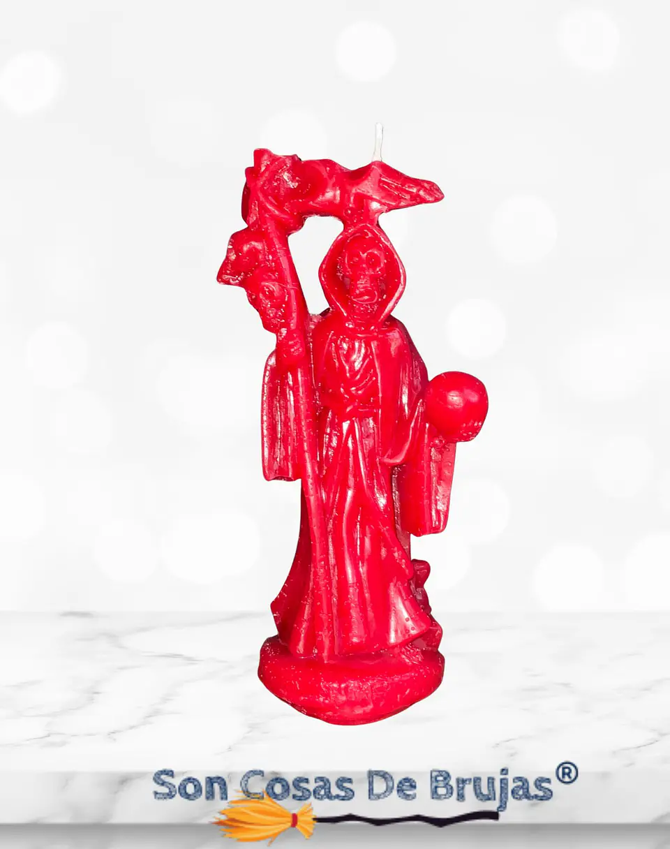 Vela Santa Muerte Roja - 12 x 5 cm aprox. 1