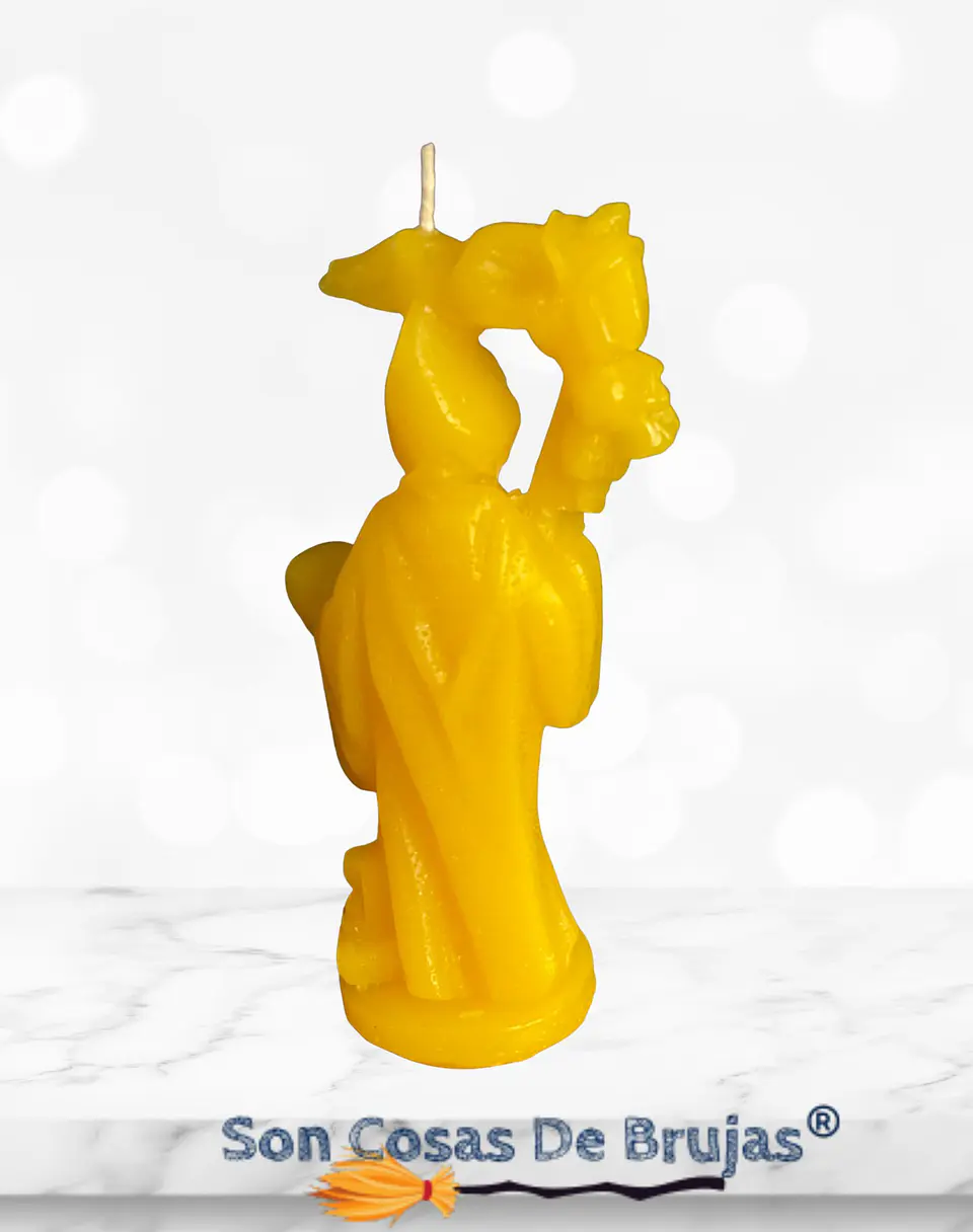 Vela Santa Muerte Amarilla - 12 x 5 cm aprox. 3