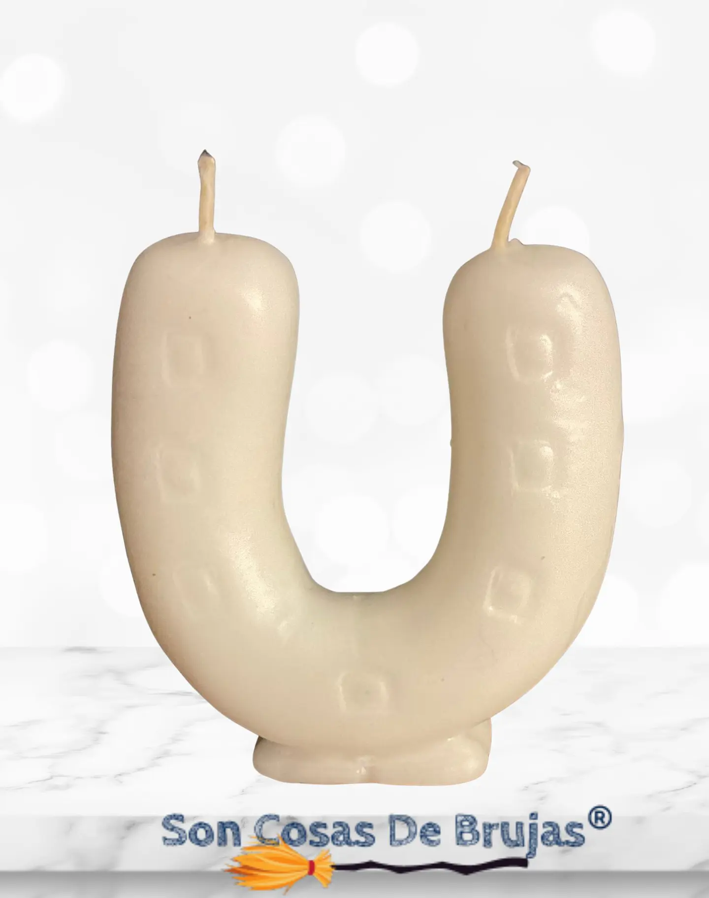 Vela Herradura Blanca - 8 cm aprox. 3