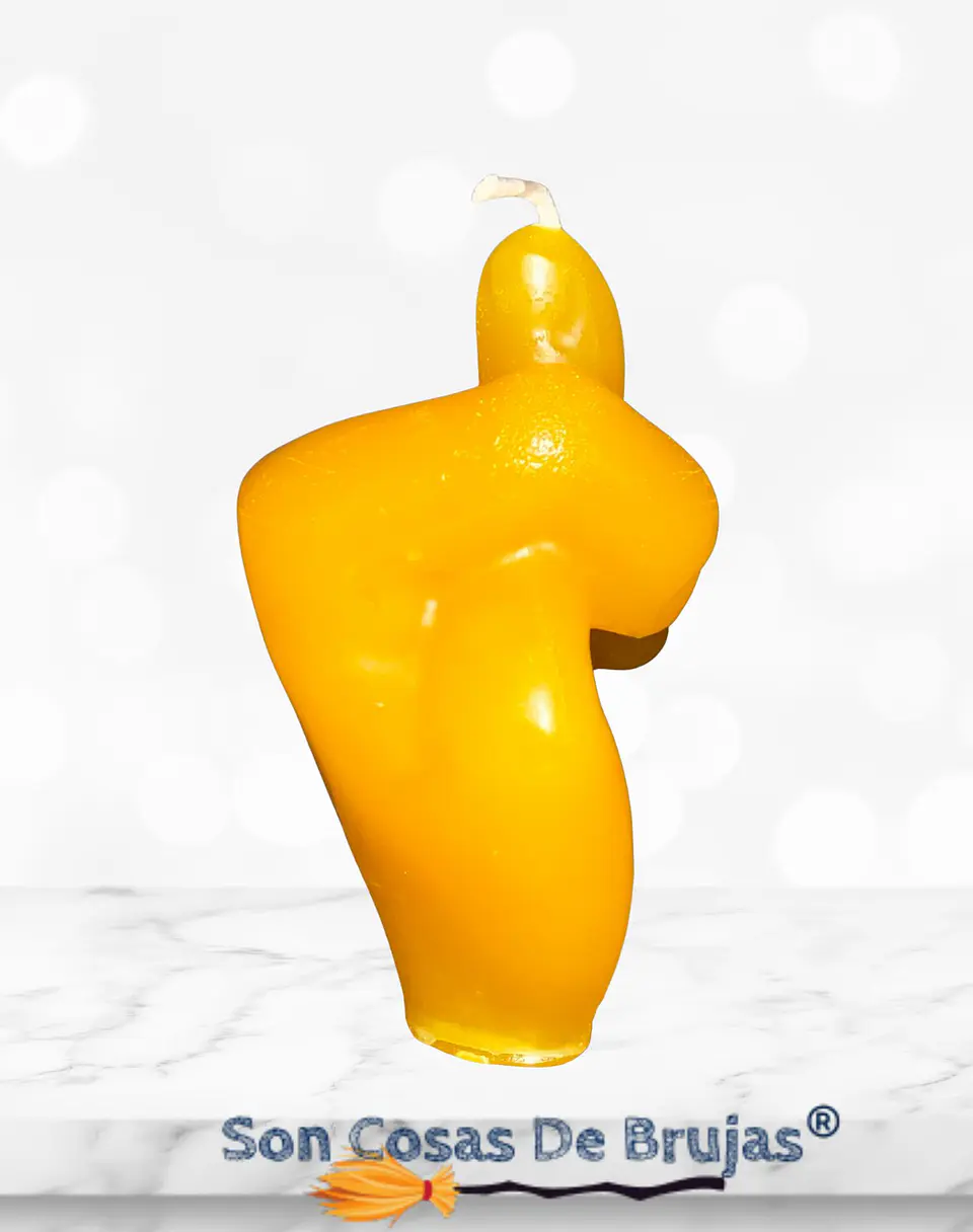 Vela Puño Amarillo - 8,5 cm aprox. 2