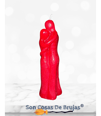 Vela Pareja Roja - 15 cm aprox.