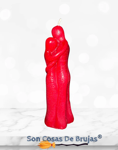 Vela Pareja Roja - 15 cm aprox.