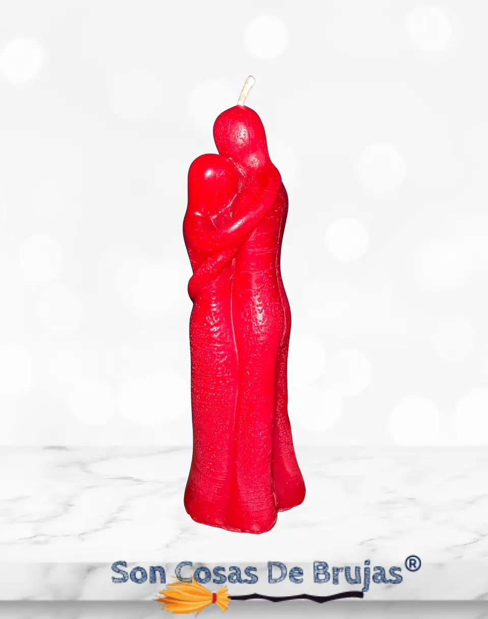 Vela Pareja Roja - 15 cm aprox. 1