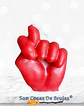 Vela Puño Rojo - 8,5 cm aprox. - Miniatura 1