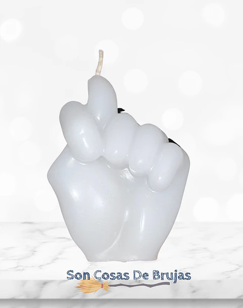 Vela Puño Blanco - 8,5 cm aprox.