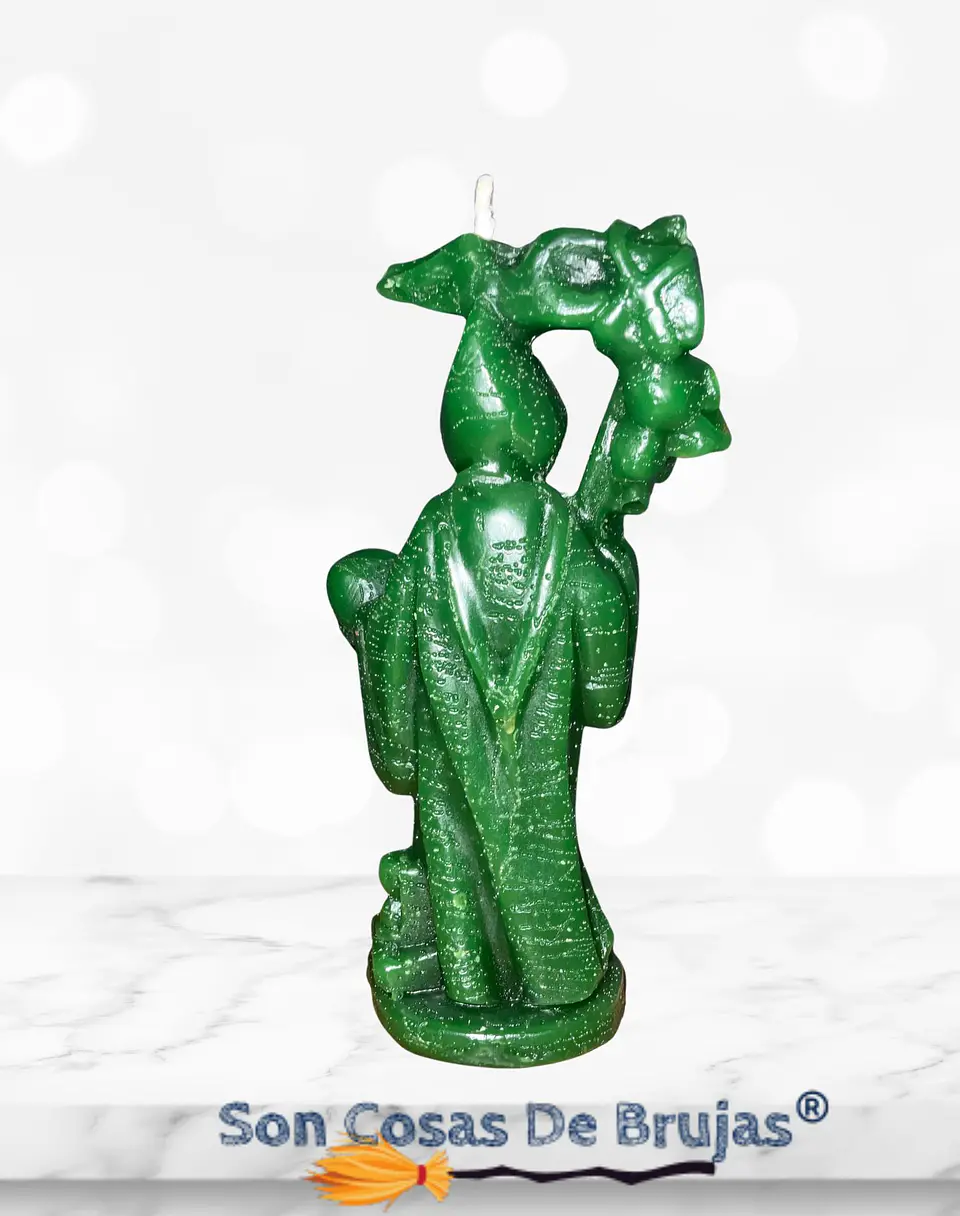 Vela Santa Muerte Verde - 12 x 5 cm aprox. 2