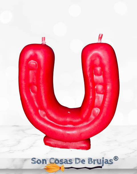 Vela Herradura Roja - 8 cm aprox.