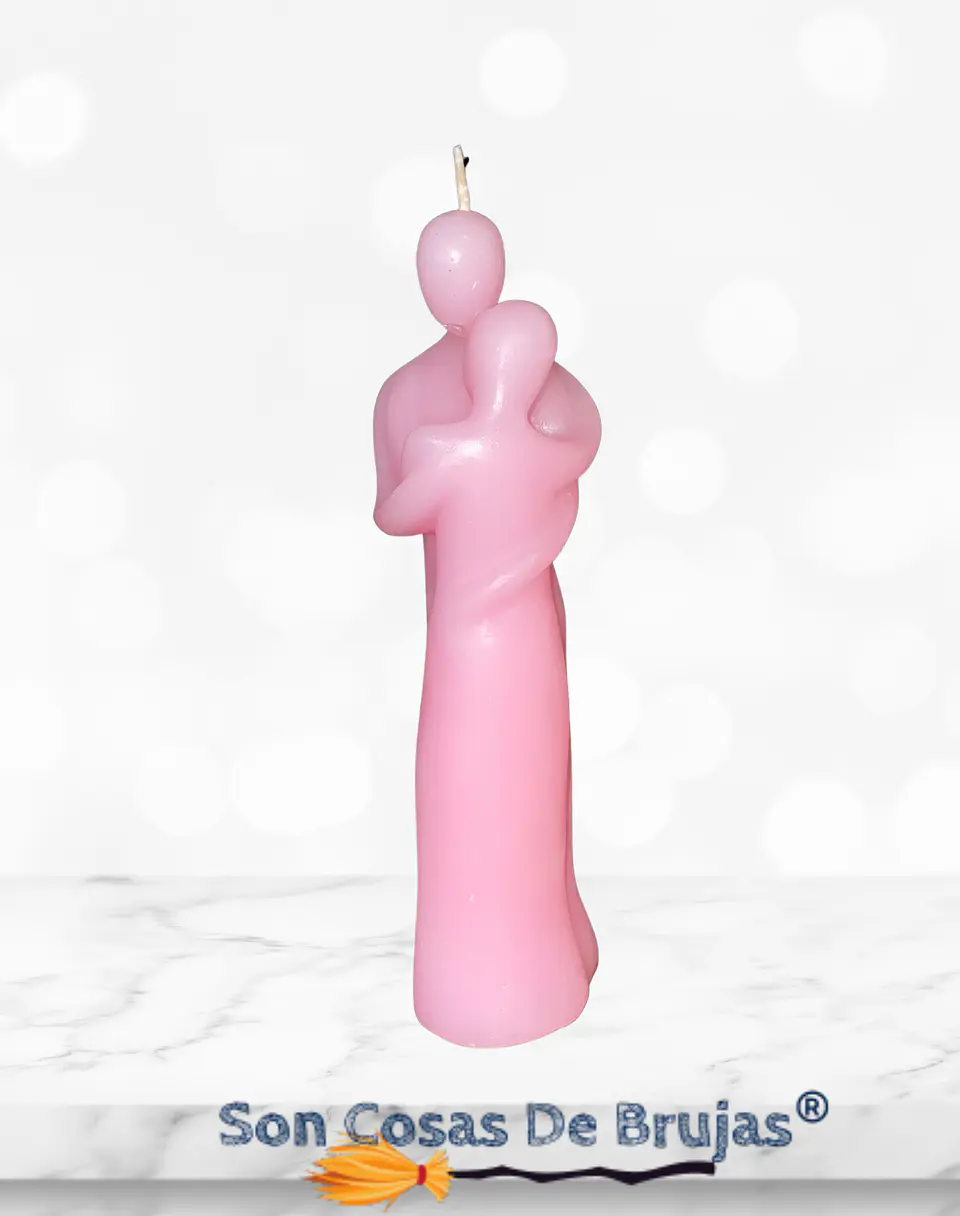 Vela Pareja Rosada - 15 cm aprox. 3