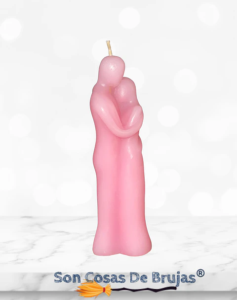 Vela Pareja Rosada - 15 cm aprox.