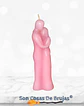 Vela Pareja Rosada - 15 cm aprox. - Miniatura 1
