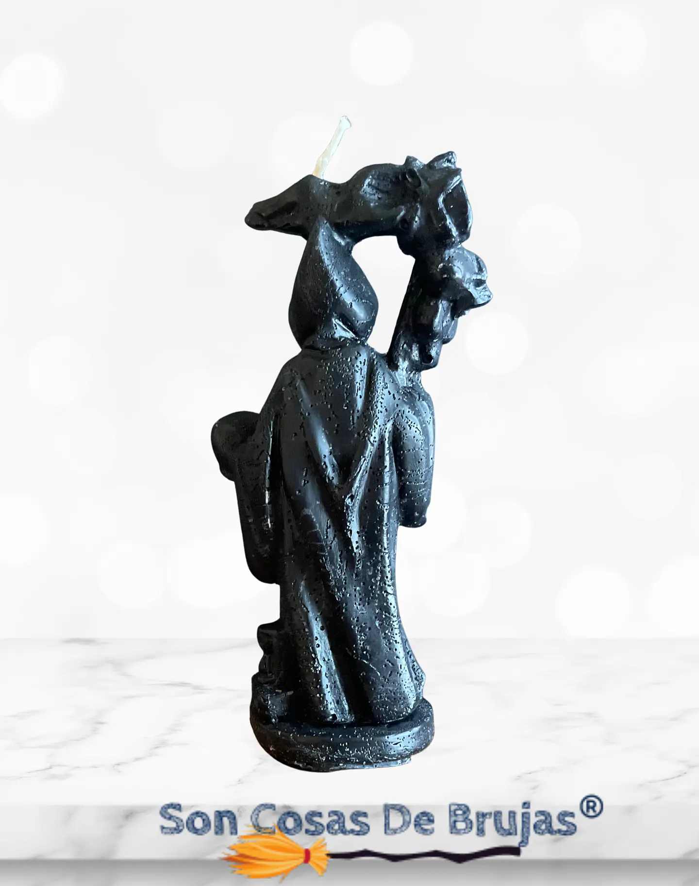 Vela Santa Muerte Negra - 12 x 5 cm aprox. 4