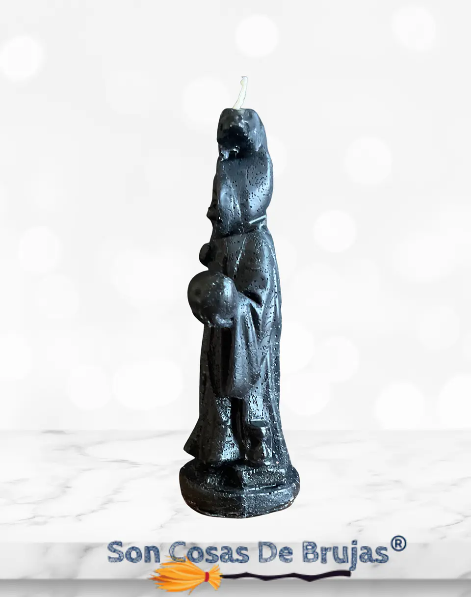 Vela Santa Muerte Negra - 12 x 5 cm aprox. 3