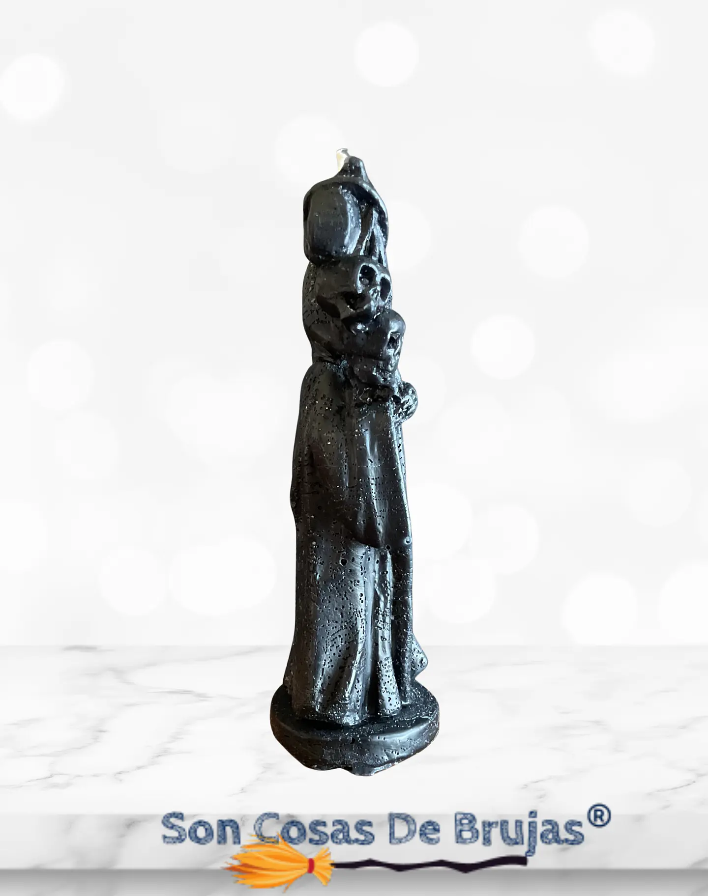 Vela Santa Muerte Negra - 12 x 5 cm aprox. 2