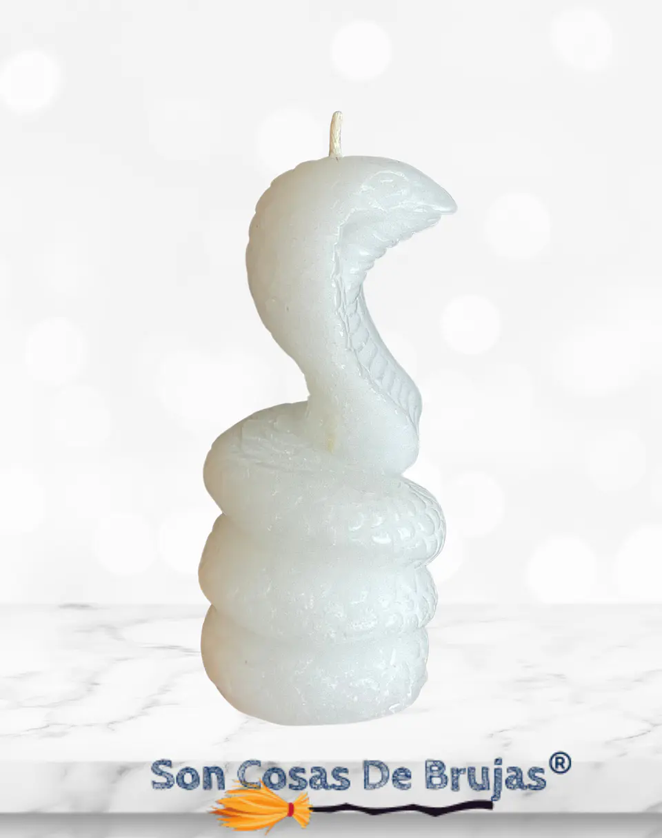 Vela Cobra Blanca - 10,5 x 5,5 cm aprox 2