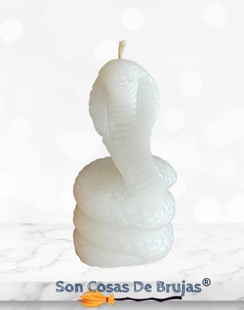 Vela Cobra Blanca - 10,5 x 5,5 cm aprox