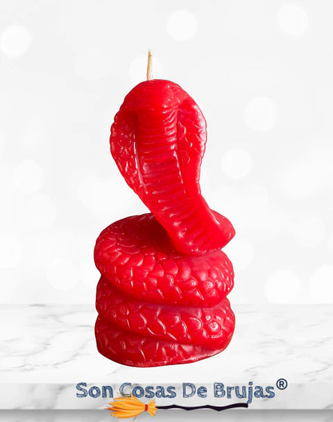 Vela Cobra Roja - 10,5 x 5,5 cm aprox.