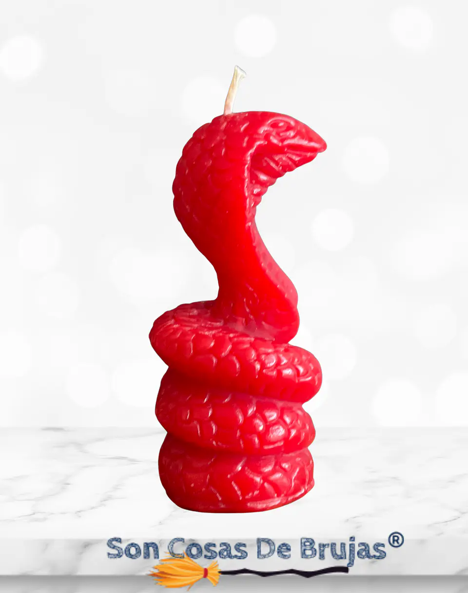 Vela Cobra Roja - 10,5 x 5,5 cm aprox. 2